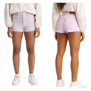 Levis Ribcage Shorts Womens 26 Purple High Rise Cut Off 778790054